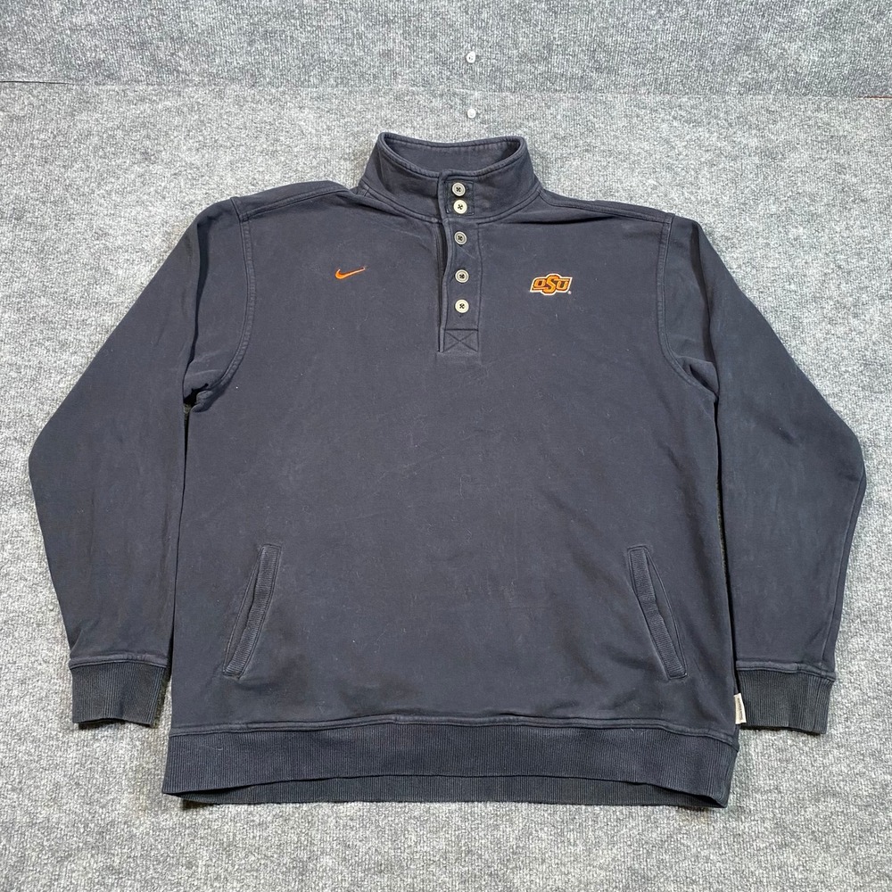 Nike Team Oklahoma State OSU Cowboys Pullover‎ Sweatshirt Black Mens XL 18719X